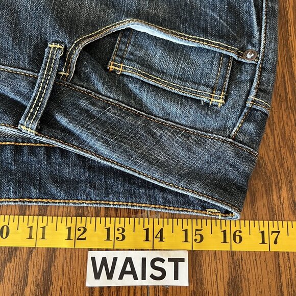 Faded Glory Women's Cropped Jeans Size 10 Straight Leg Mid Rise Stretch Blue - Picture 6 of 9